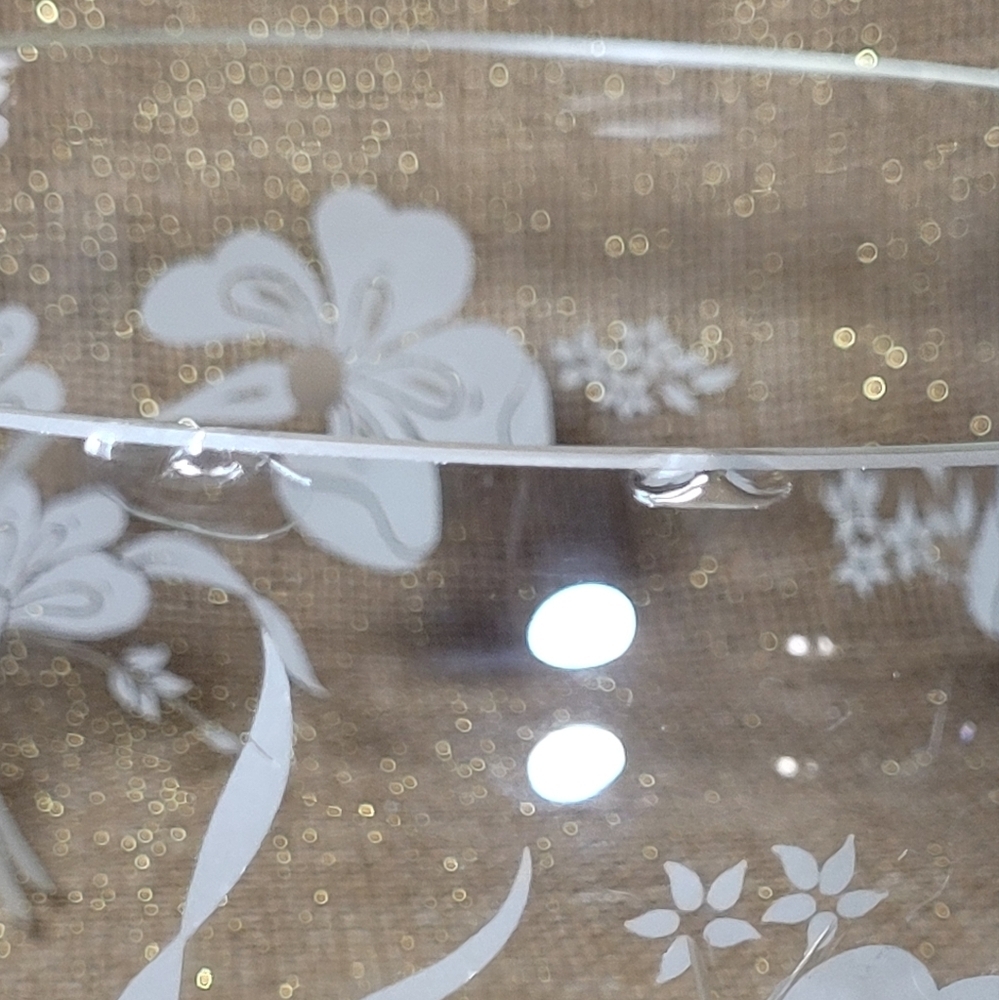 Vintage Pasabahce Round Floral Etched Crystal Serving Or Fruit Bowl Made‎ Turkey - Picture 5 of 6